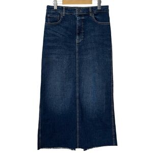 Zara denim maxi skirt size L